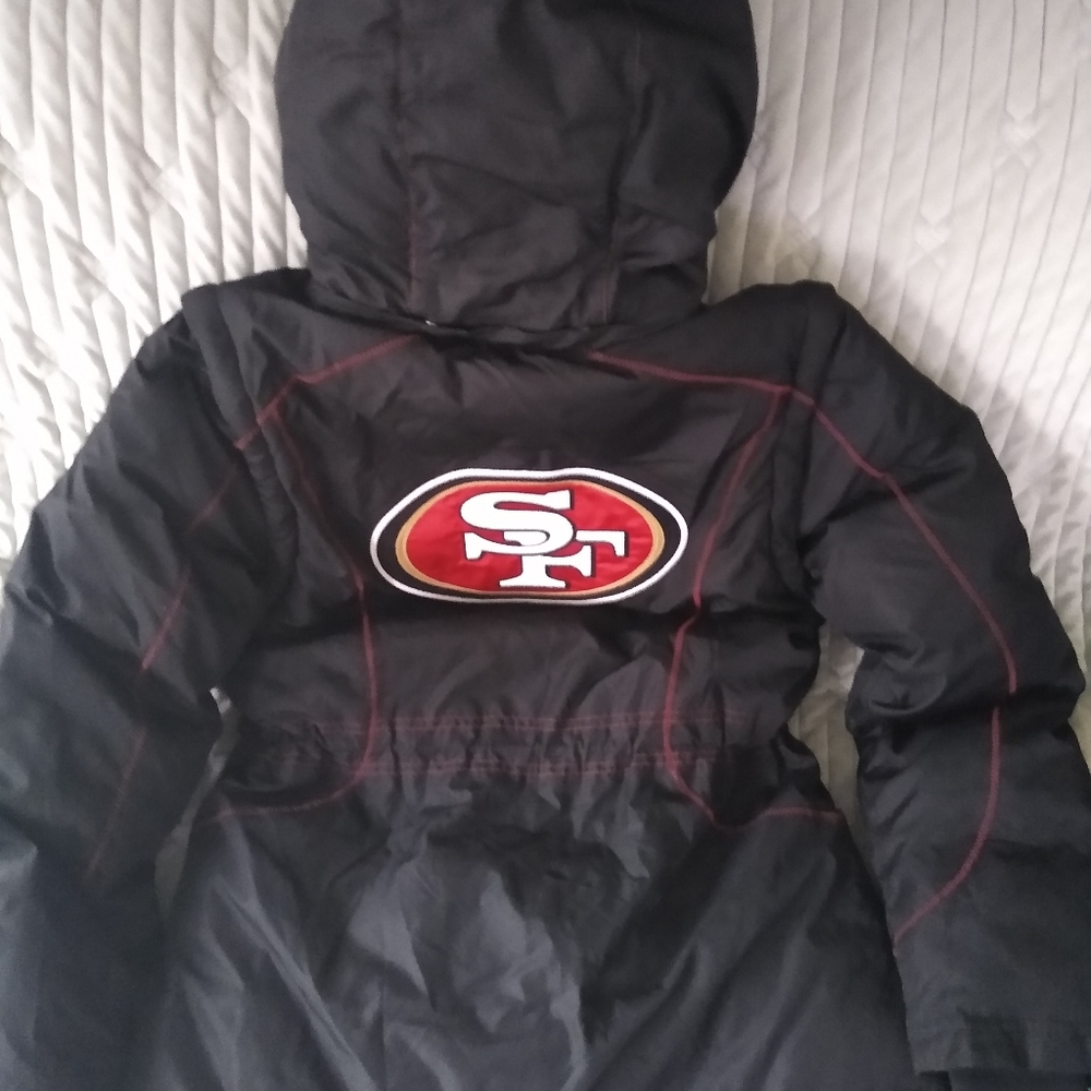 Women's  jacket Coat Hoodie NFL Niners 49 ers jacket quilted
